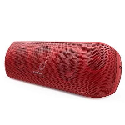 Abbildung von soundcore Motion+ Bluetooth Lautsprecher mit Hi Res 30W Audio, BassUp Technologie, zugehöriger App, Flexibler EQ, 12 Stunden Akkulaufzeit, IPX7 Wasserschutzklasse (Rot) (Generalüberholt)