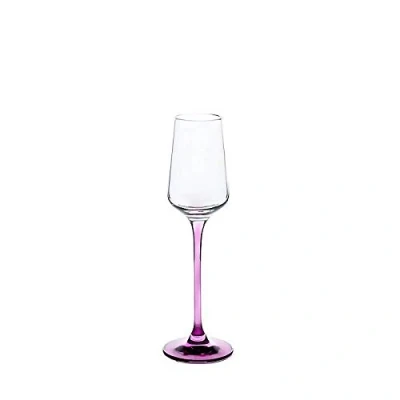 Abbildung von CRISTALICA Likörglas Likörkelch Charisma Schnapsglas Aperatif 100ml klar mit violettem Stiel