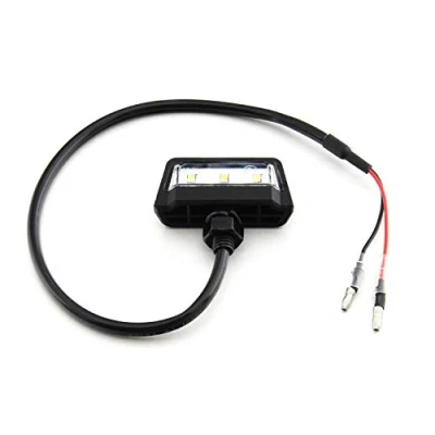 Abbildung von Area1 E Geprüft universal LED Kennzeichen Beleuchtung Motorrad Quad Roller ATV Wasserfest IP67 Mini Schwarz Super Optik