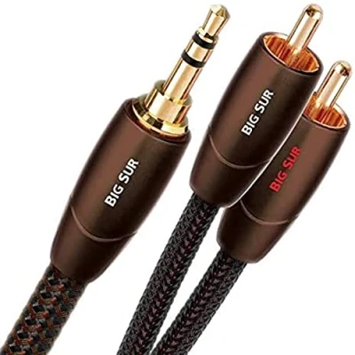 Abbildung von AudioQuest Big Sur 3,5 mm 2 x Cinch Kabel für Audio, Schwarz