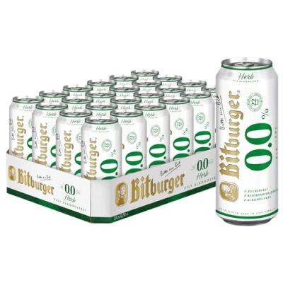 Abbildung von BITBURGER® HERB 0,0% Pils Alkoholfrei Dosen Bier (24x 0,5l) Hopfenbetonter Pilsgenuss Aus Besten Hopfensorten Nach Deutschem Reinheitsgebot Gebraut inkl. 6,00 Euro DPG Pfand EINWEG
