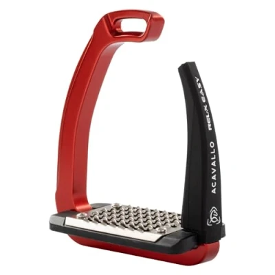 Abbildung von Acavallo Steigbügel REL X Easy Rot/Schwarz 12cm Agradi.deVerkauft von Agradi