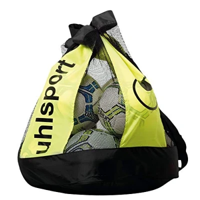 Abbildung von uhlsport Mesh Gewebe Balltasche, Schwarz/Fluo Gelb, 35 x 15 48 cm