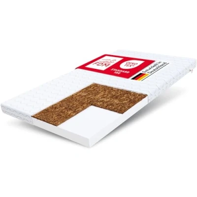 Abbildung von FDM Baby Coco Schaumstoffmatratze 80 x 190 cm Kokos Matratze Kindermatratze Härtegrad H2/H3 (Mittelweich/Mittelhart) 8 Höhe Zweiseitig Bezug Abnehmbar Waschbar