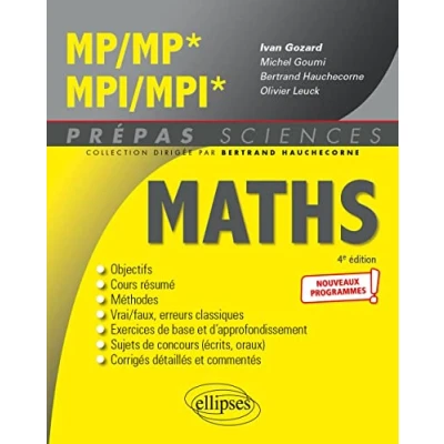 Abbildung von Mathématiques MP/MP* MPI/MPI* Programme 2022 (Prépas Sciences)