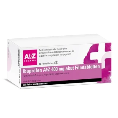 Abbildung von Ibuprofen AbZ 400 mg akut Filmtabletten 50 St