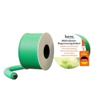 Abbildung von BEOS® Premium Begrenzungskabel für Mähroboter Universell Kompatibel hochwertiger Begrenzungsdraht mit Rasenroboter von Worx, Gardena, Husqvarna, Bosch, Stihl, UVM. Ø2,7mm 100 m