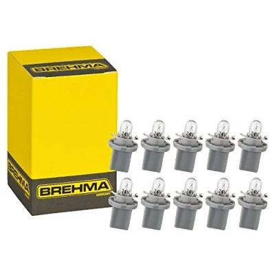 Abbildung von 10x BREHMA BAX10d B8,5d Grau Instrumentenbeleuchtung 24V 1,2W