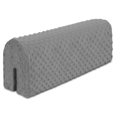 Abbildung von Bettkantenschutz für Kinderbetten 90 cm Schutz Bettrahmen Baby Bett rausfallschutz boxspringbett bettgitter mit Bezug Kantenschutz Kinder Babybett Grau
