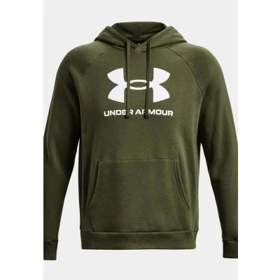 Abbildung von Under Armour Rival LOGO Kapuzenpullover, Herren, Größe: Large, Marine od green