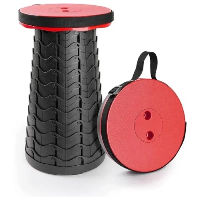 Abbildung von Dönges Hocker Teleskophocker, Traglast 180 kg, rot/schwarz