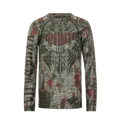 Abbildung von Cipo &amp; Baxx Langarmshirt, Herren, Größe: XL, Anthracite