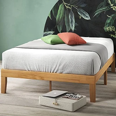 Abbildung von Zinus Moiz 35 cm Holz Plattform Bett / Keine Boxspring erforderlich/ Stabiler Holzlattenrost/ Schnelle, einfache Montage/ 140 x 190