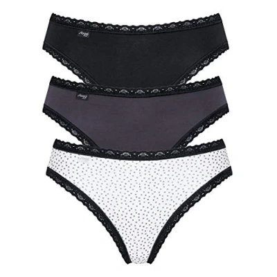 Abbildung von Sloggi Weekend TAI 3 PACK Slip, Damen, Größe: 40, Black