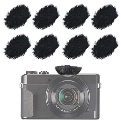 Abbildung von SUNMON Kamera Mikrofon Windschutz, Windmuff Windschutz für Canon G7X Mark II, Sony Samsung usw. DSLR Outdoor (8 Stück)