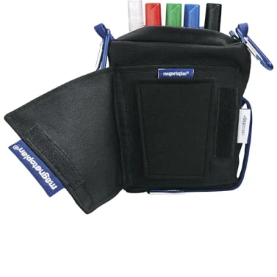 Abbildung von magnetoplan Moderationstasche ACTION HOLSTER bestückt mit Zubehör HxBxT 150 x 190 45 mm