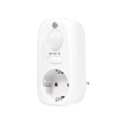 Abbildung von LogiLink Steckdose PA0248, 1 Steckdosenadapter, St., mit Bewegungsmelder, PIR Sensor Licht Schutzkontaktbuchse für Flur Treppenhaus, weiß