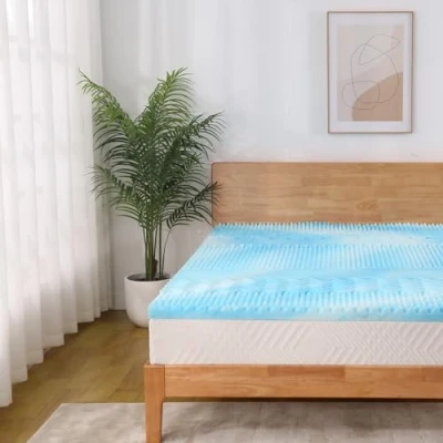 Abbildung von EGO HOME Matratzen Topper 90x190, 7 Zonen Matratzentopper aus Gel Schaum, CertiPUR EU Zertifiziert, 90x190cm Matratzenauflage Ohne Bezug für Boxspringbett Schlafsofa