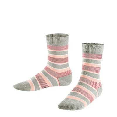 Abbildung von FALKE Unisex Kinder Mixed Stripe Socken, grau (storm grey 3820), 27 30