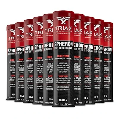 Abbildung von TRIAX Spheron HT 2 Rotes Fett, Wälzlager/Radlager, Calciumsulfonat Komplex CSX, Hochtemp von 30C bis 180 C, Ultra Klebrig, Extremer druck, praktisch wasserdicht, Hochleistungs Langzeitfett