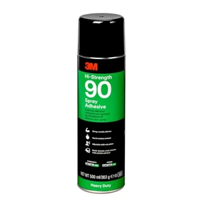 Abbildung von 3M Sprühklebstoff 90, Mit kurzer Verarbeitungszeit und guter Klebkraft auf PE, PP, 500 ml (1 er Pack)