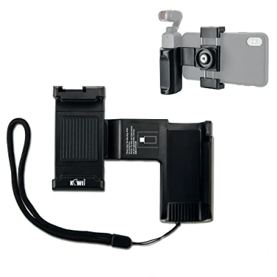 Abbildung von KIWIFOTOS Smartphone Halterung Handyhalterung Telefonclip für DJI Osmo Pocket 2 / Pocket, Smartphones (Breite = 56 95 mm) eine Kaltschuhhalterung und EIN 1/4 &quot; 20 Innengewinde Design