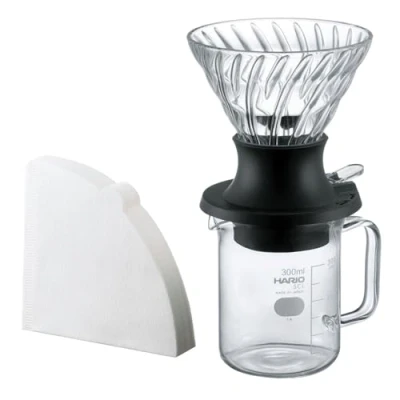 Abbildung von Hario Switch V60 02 Immersion Dripper, Größe 02, 200ml + Papierfilter