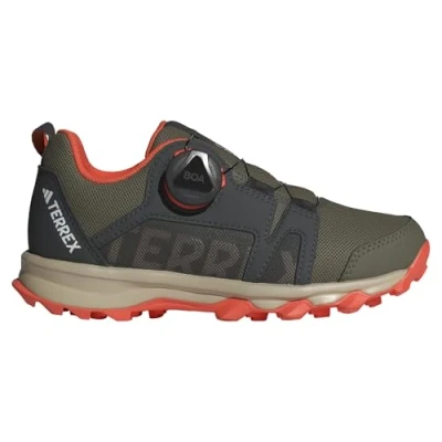 Abbildung von Adidas Terrex Agravic BOA Trail Unisex Hikingschuh für Kinder, Größe: 28, Olive strata/wonder beige/semi impact orange Textil/synthetik