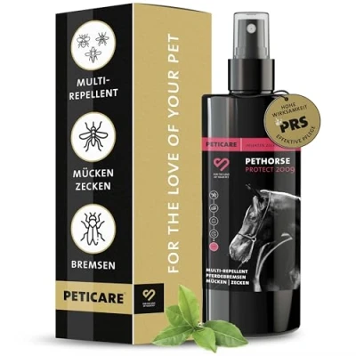 Abbildung von Peticare Anti Insekten Spray für Pferde gegen Stechmücken Bremsen Mücken Moskito 100 ml