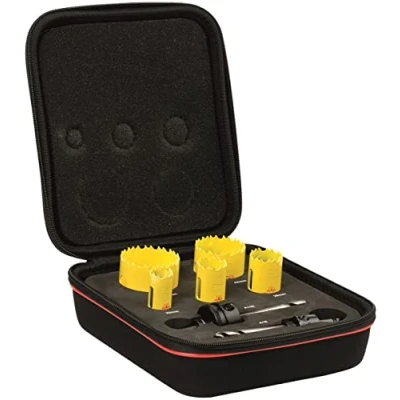 Abbildung von Starrett Elektriker Lochsägen Kit 5 teiliges Tiefschnitt Set mit 2x Dornen KDC05021