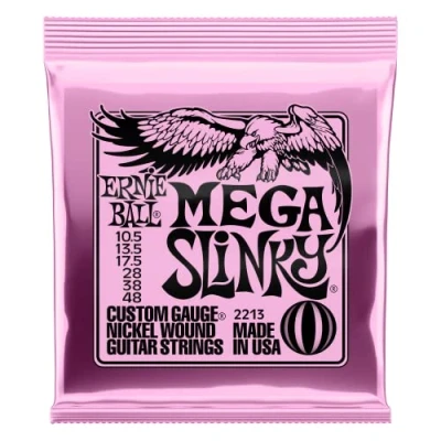 Abbildung von Ernie Ball Mega Slinky Nickel Wound E Gitarrensaiten, Stärke 10.5 48