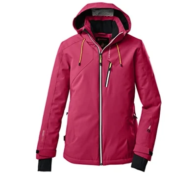 Abbildung von Killtec Damen Ksw 10 Wmn Jckt Skijacke Funktionsjacke mit abzippbarer Kapuze und Schneefang, grüngrau, 46 EU