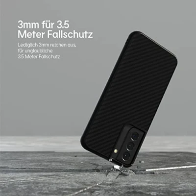 Abbildung von RhinoShield Case kompatibel mit [Samsung Galaxy S21] SolidSuit Schockabsorbierende Dünne Schutzhülle Premium Finish 3.5 Meter Fallschutz Klassik Schwarz