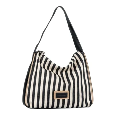 Abbildung von TOM Tailor Malie Shopper Shopping Bag, Damen, Größe: One Size, Stripes black