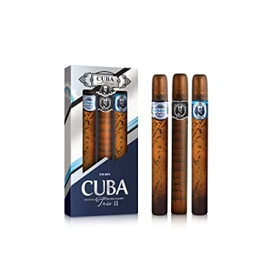 Abbildung von Trio 2 by Cuba for Men 3 Pc Gift Set 1.17oz EDT Spray, Shadow Prestige Black Spray