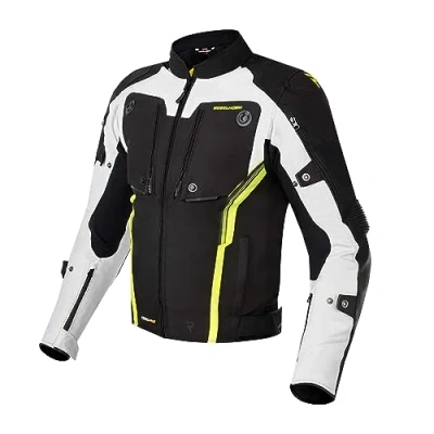Abbildung von REBELHORN Borg Motorradjacke Herren Cordura Humax Membran Ellbogen und Schulterprotektoren Stufe 2 10 Lüftungskanäle