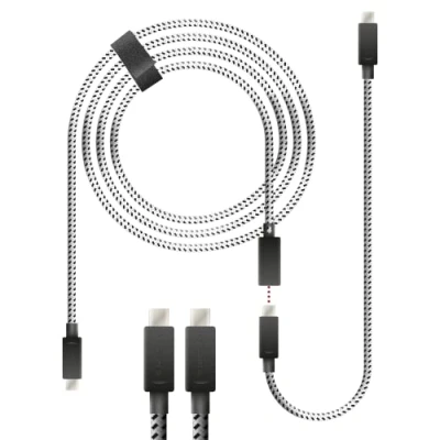 Abbildung von Lioncast Ladekabel für Ps5 3,5m + 0,5m Schnell Sony Controllerkabel Controller Dualsense PS 5 mit Nylonmantel (Knickschutz)