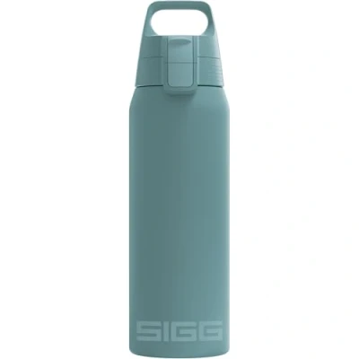Abbildung von SIGG Isolierte Trinkflasche Shield Therm One Morning Blue Für kohlensäurehaltige Getränke geeignet Auslaufsicher Spülmaschinenfest BPA frei 90% recycelter Edelstahl Blau 0.75L