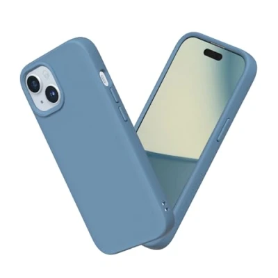 Abbildung von RhinoShield Case kompatibel mit [iPhone 15 Plus] SolidSuit Stoßdämpfende &amp; schlanke Schutzhülle Premium Finish 3.5 Meter Fallschutz Türkisblau