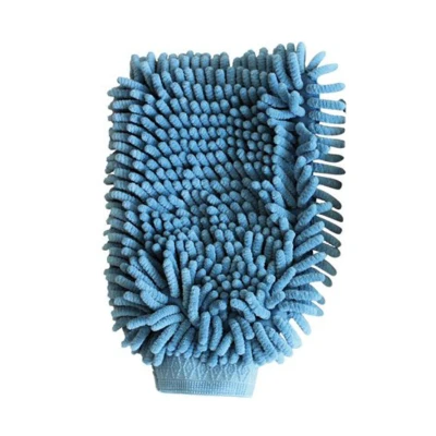 Abbildung von Kerbl Putzhandschuh Microfaser Blau 20x15cm