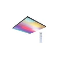 Abbildung von Paulmann 79909 LED Panel Velora Rainbow eckig incl. 1x31 W dimmbar dynamicRGBW Farbsteuerung Schwarz Metall Deckenleuchte 3000 K