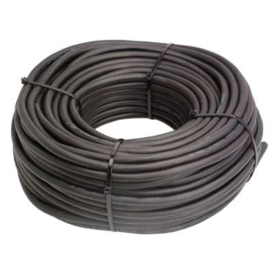 Abbildung von as Schwabe Baustellenkabel, 50 m extrem robustes Kabel H07RN F 5G4, Baustellenleitung, Verlängerungskabel beide Seiten glatt abgeschnitten, Gummischlauchleitung IP44, Schwarz, 10036