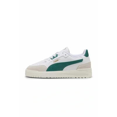 Abbildung von Puma Shuffle Downtown Sneakers Unisex Schuhe Mit Color Blocking White/Wild Green/Vapor Gray Größe: 43