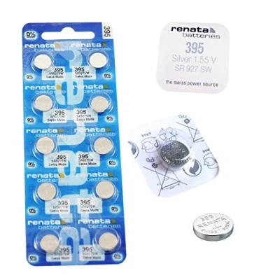 Abbildung von 10 x Original Renata 395 SR927SW Swiss Made Armbanduhr Low Drain Silberoxid 1,55 V Akku Batterien Teil des Crazy4fones Zubehörsortiments
