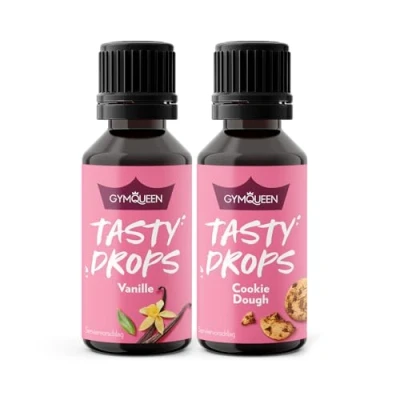Abbildung von GymQueen Tasty Drops, Vanille &amp; Cookie Dough, 2x30ml, Flavour Drops ohne Kalorien