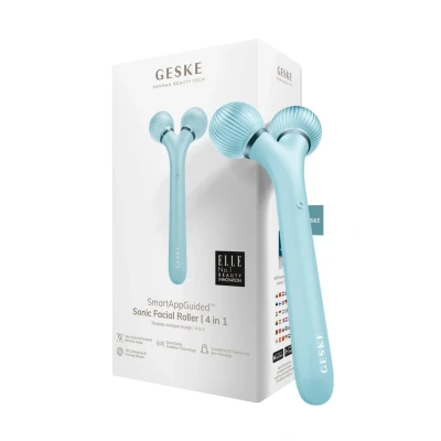 Abbildung von Geske SMARTAPPGUIDED Sonic Facial Roller 4 IN 1 Gesichtspflege Zubehör, Größe: One Size, Turquoise