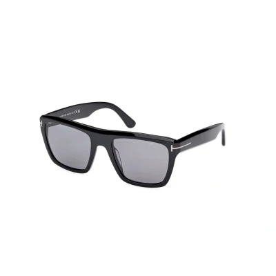Abbildung von TOM FORD Herren FT1077 N ALBERTO 01D Gläser SONNENBRILLEN Acetat Schwarz Grau Quadratisch Polarisiert