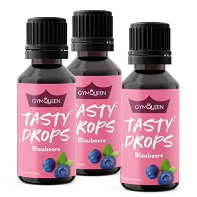 Abbildung von GymQueen Tasty Drops, Blaubeere, 3x30ml, Flavour Drops ohne Kalorien