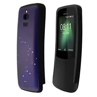 Abbildung von caseroxx TPU Hülle kompatibel mit Nokia 8110 4G, Handy Tasche (TPU in Katzen Muster)