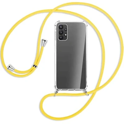 Abbildung von mtb more energy® Handykette kompatibel mit Samsung Galaxy A23 4G, 5G (6.6&#039;&#039;) Banana Gelb Smartphone Hülle zum Umhängen Anti Shock Full TPU Case